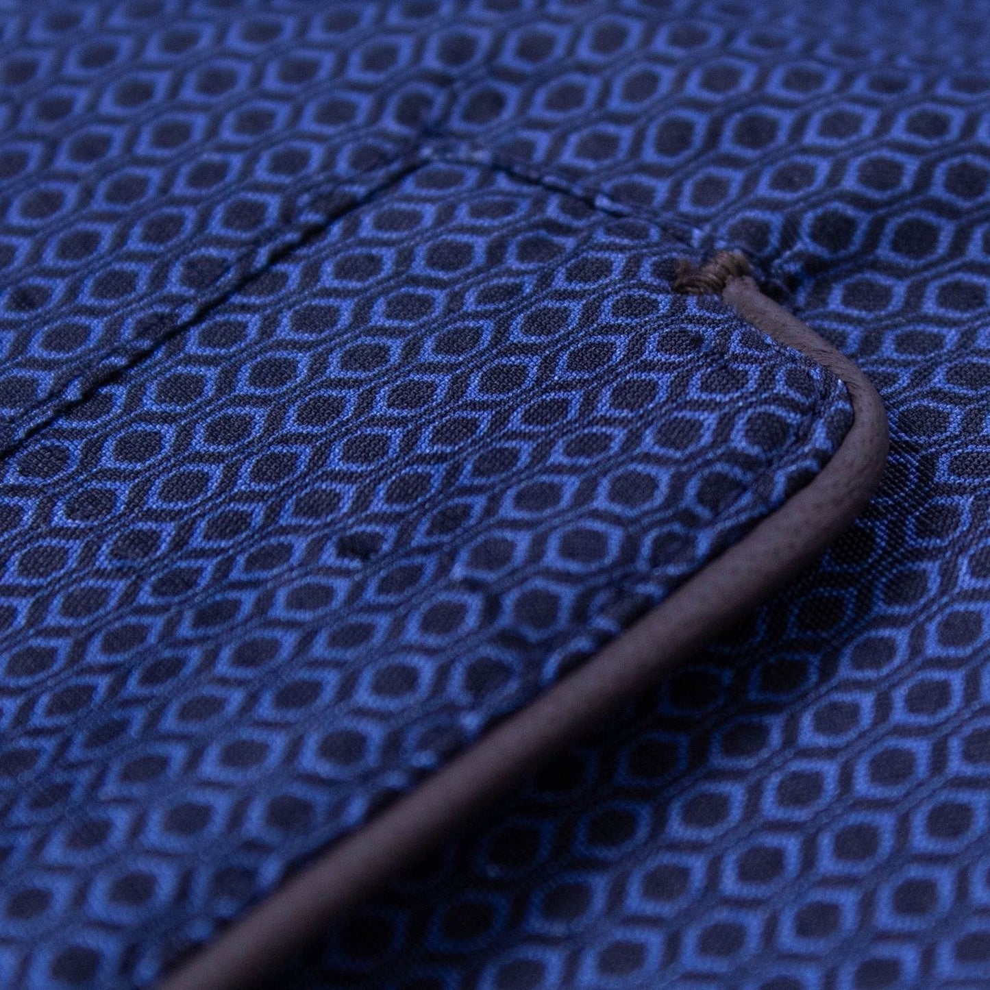 Blue Nylon Reversible Bomber Jacket