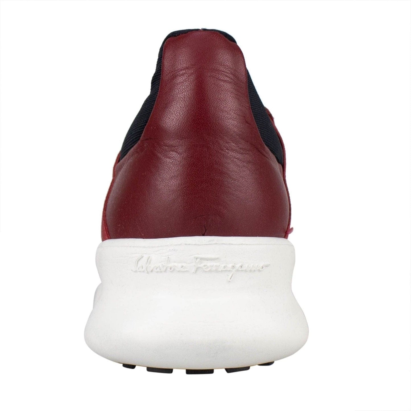 Calfskin Leather Lace Up Sneakers Shoes - Red