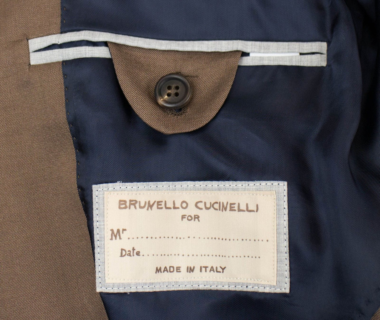 Wool Blend 3/2 Button Suit - Brown
