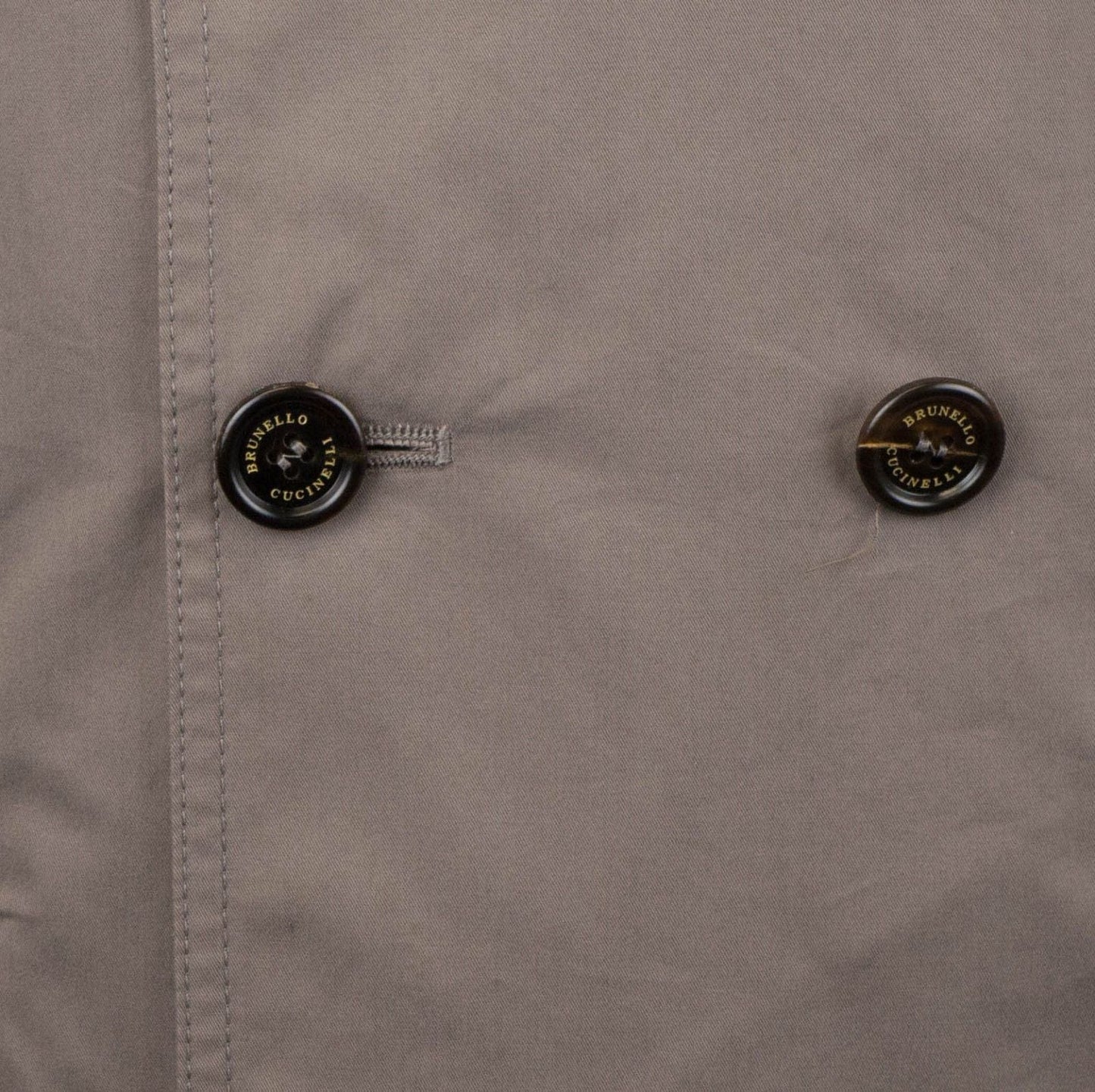 BRUNELLO CUCINELLI Brown Cotton Peacoat Jacket