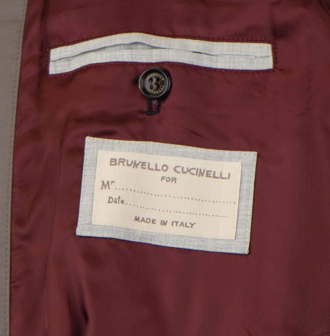 BRUNELLO CUCINELLI Brown Cotton Peacoat Jacket