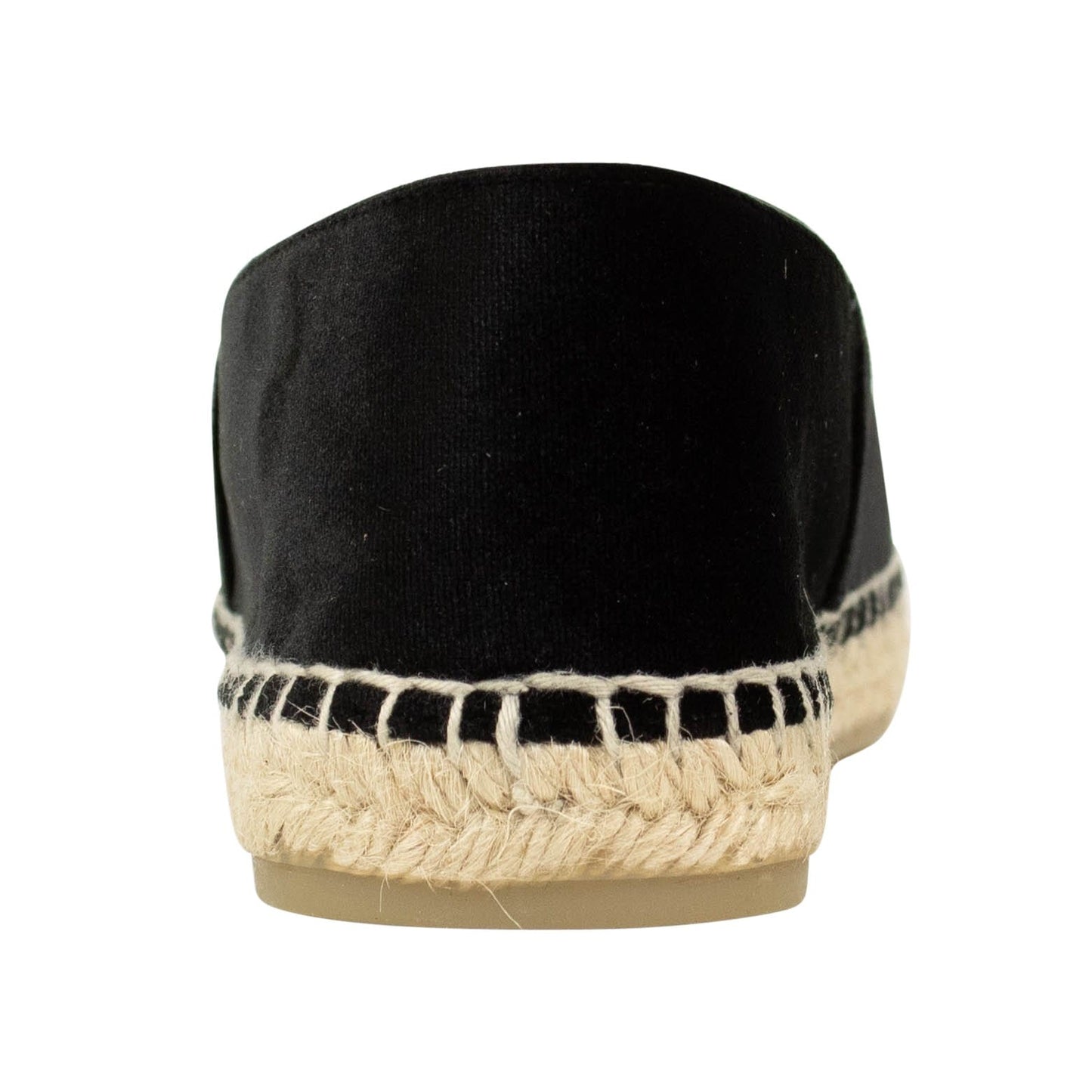 Velvet 'Chanel' Gold Lettering Espadrilles - Black