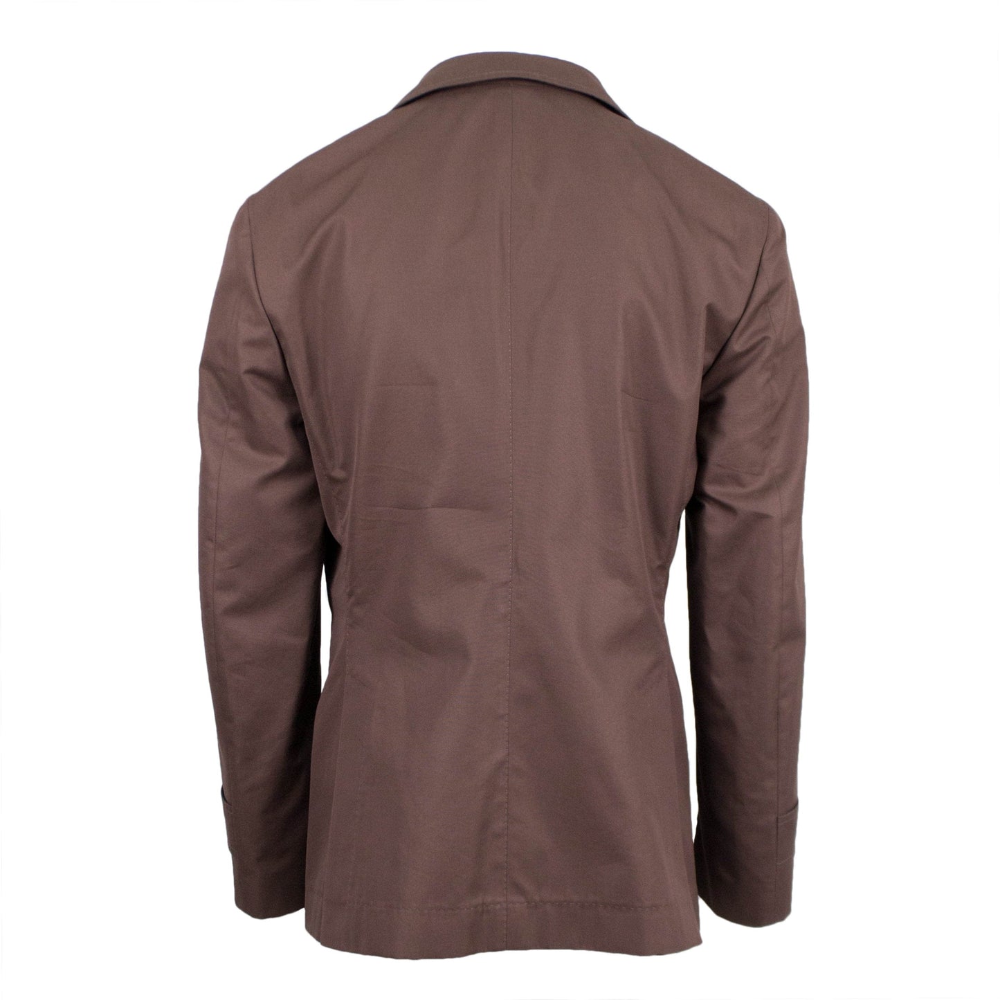 BRUNELLO CUCINELLI Brown Cotton-Silk Peacoat Jacket