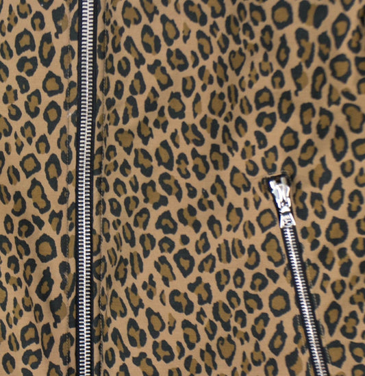 Brown Leopard Bomber Jacket