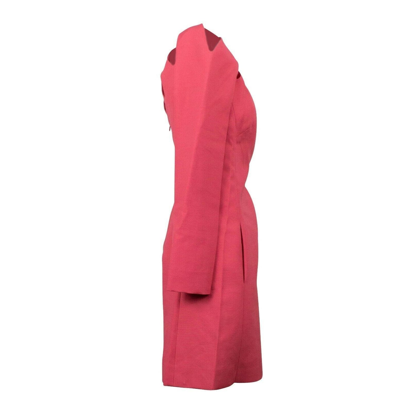 Wool Blend Cut Out Shift Dress - Pink