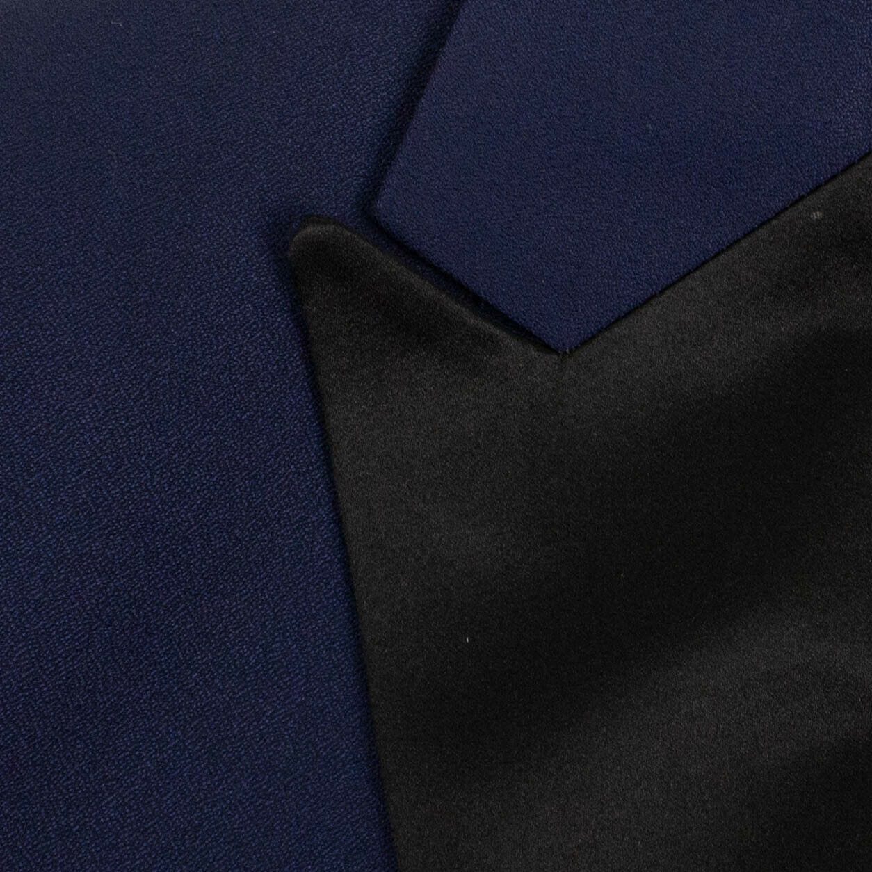 Z ZEGNA Wool Single Button Tuxedo Suit - Blue