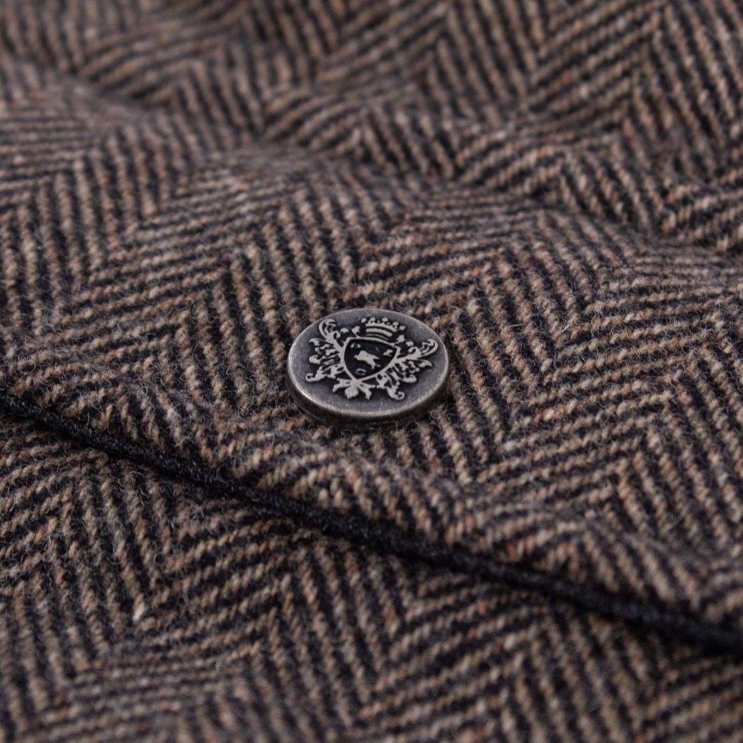 Brown Twill Wool Parka Coat
