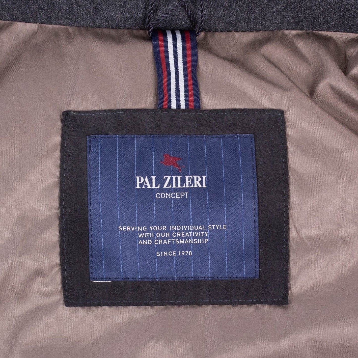 Brown Twill Wool Parka Coat