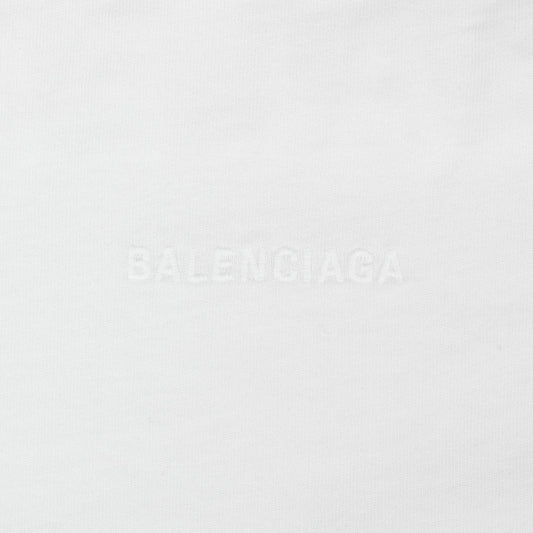 White Cotton Logo Short Sleeve Crewneck T-Shirt