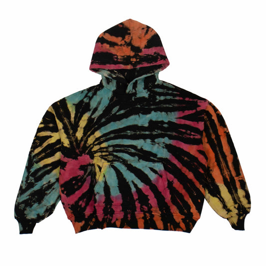 Tie-Dye Reverse Oversized Hoodie Sweatshirt - Multicolored