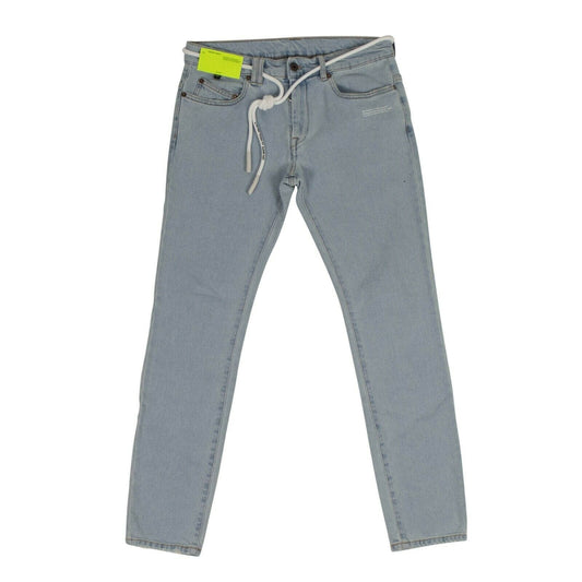 Washed Skinny Denim Pants - Light Blue
