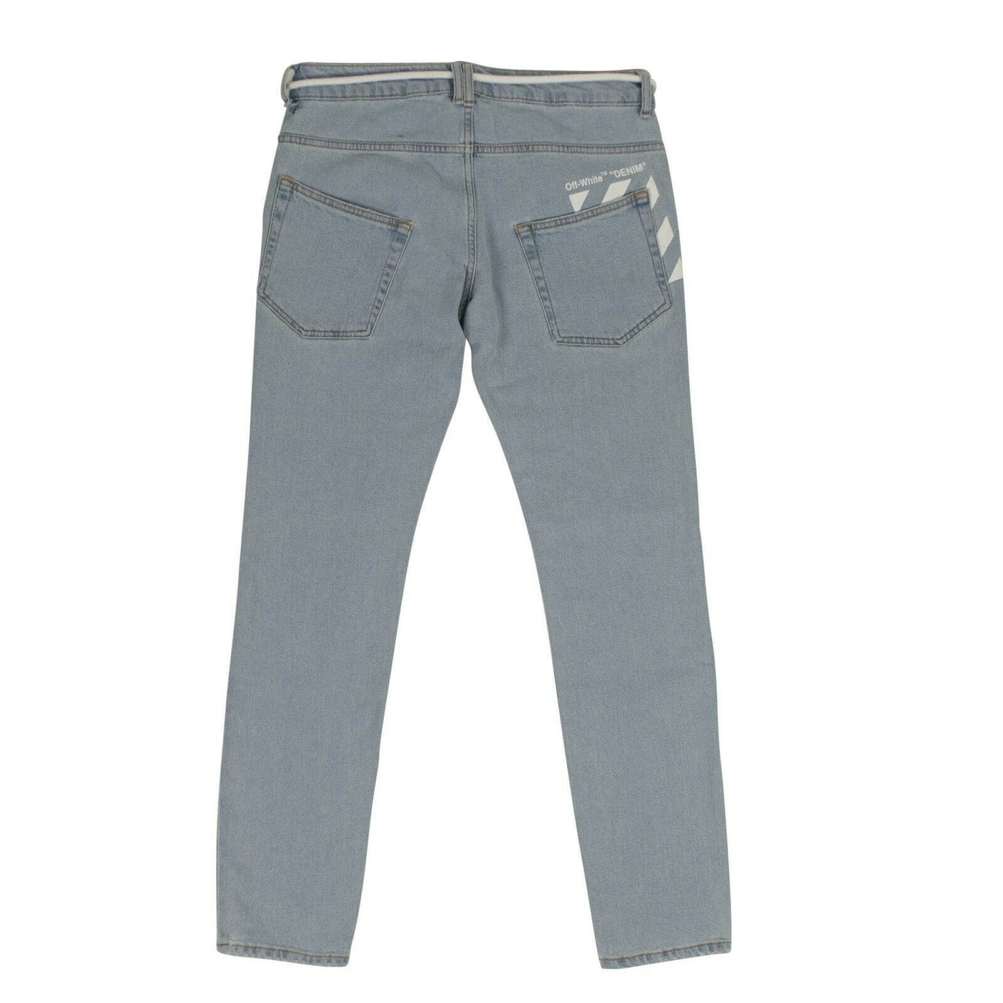 Washed Skinny Denim Pants - Light Blue