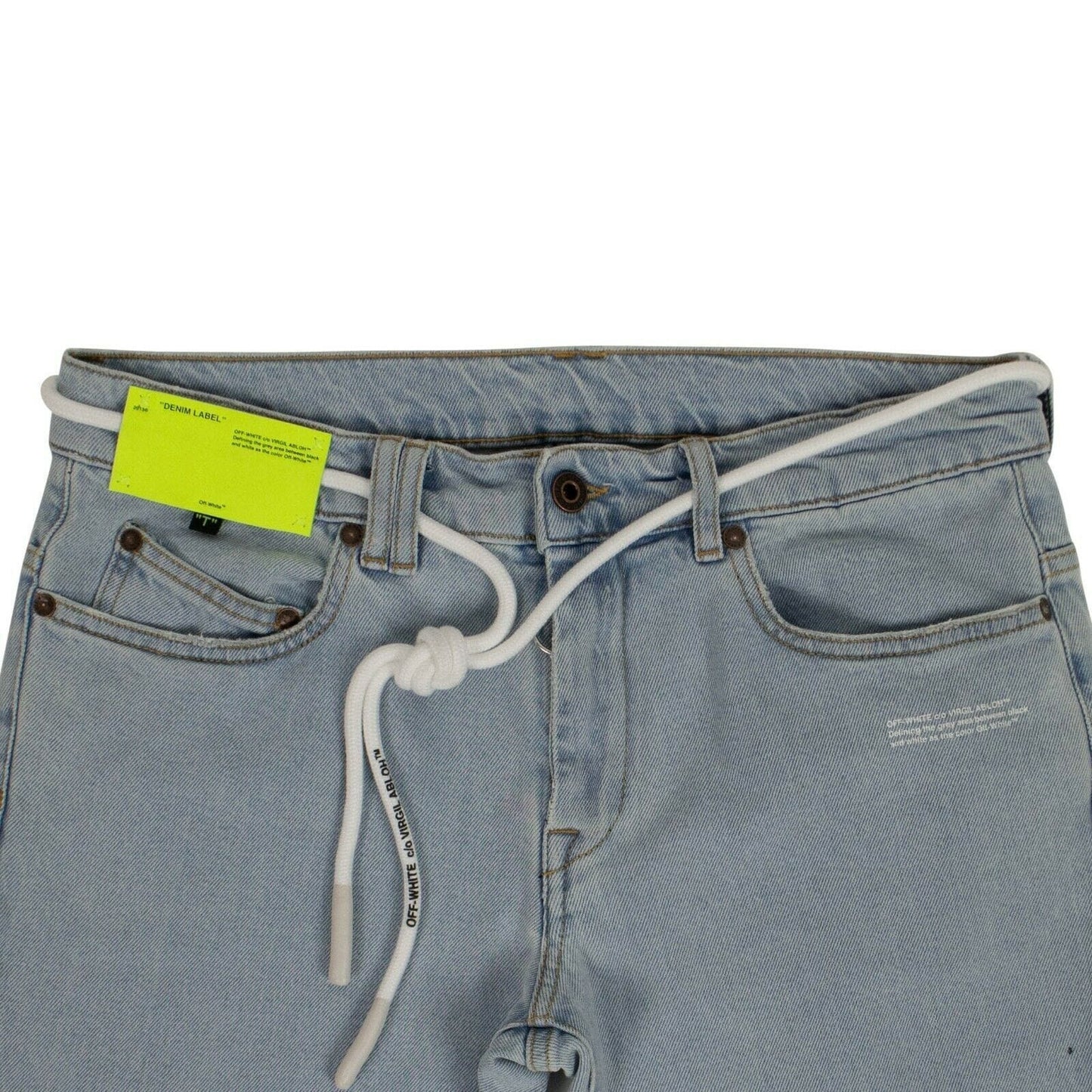 Washed Skinny Denim Pants - Light Blue