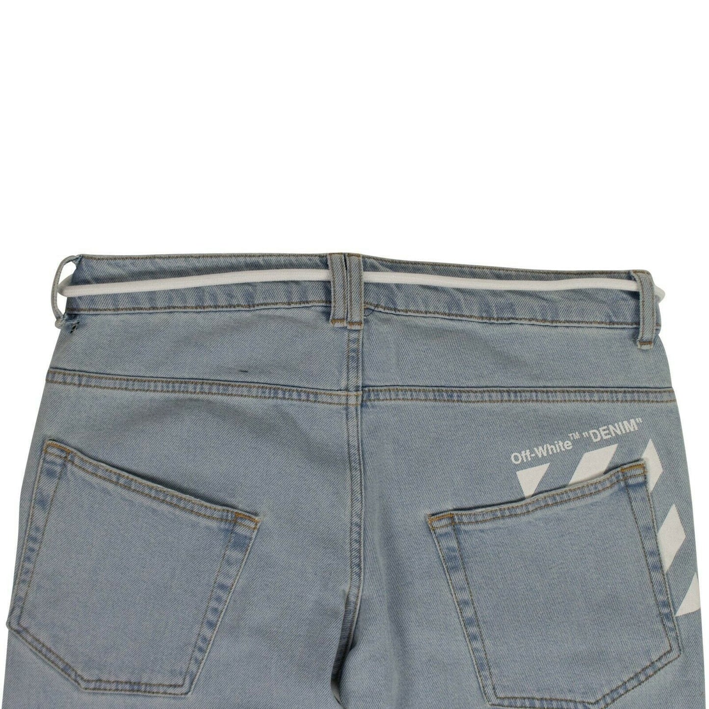 Washed Skinny Denim Pants - Light Blue
