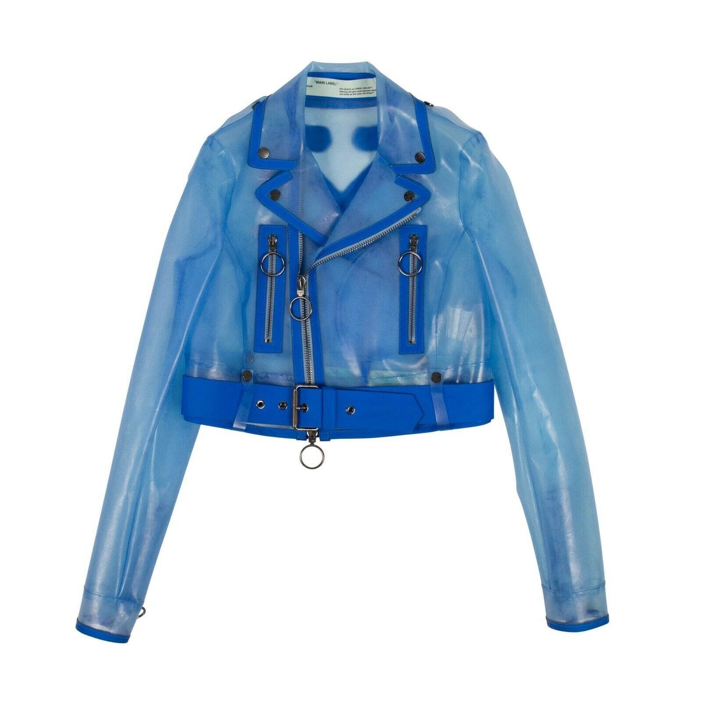 Transparent Biker Jacket - Blue