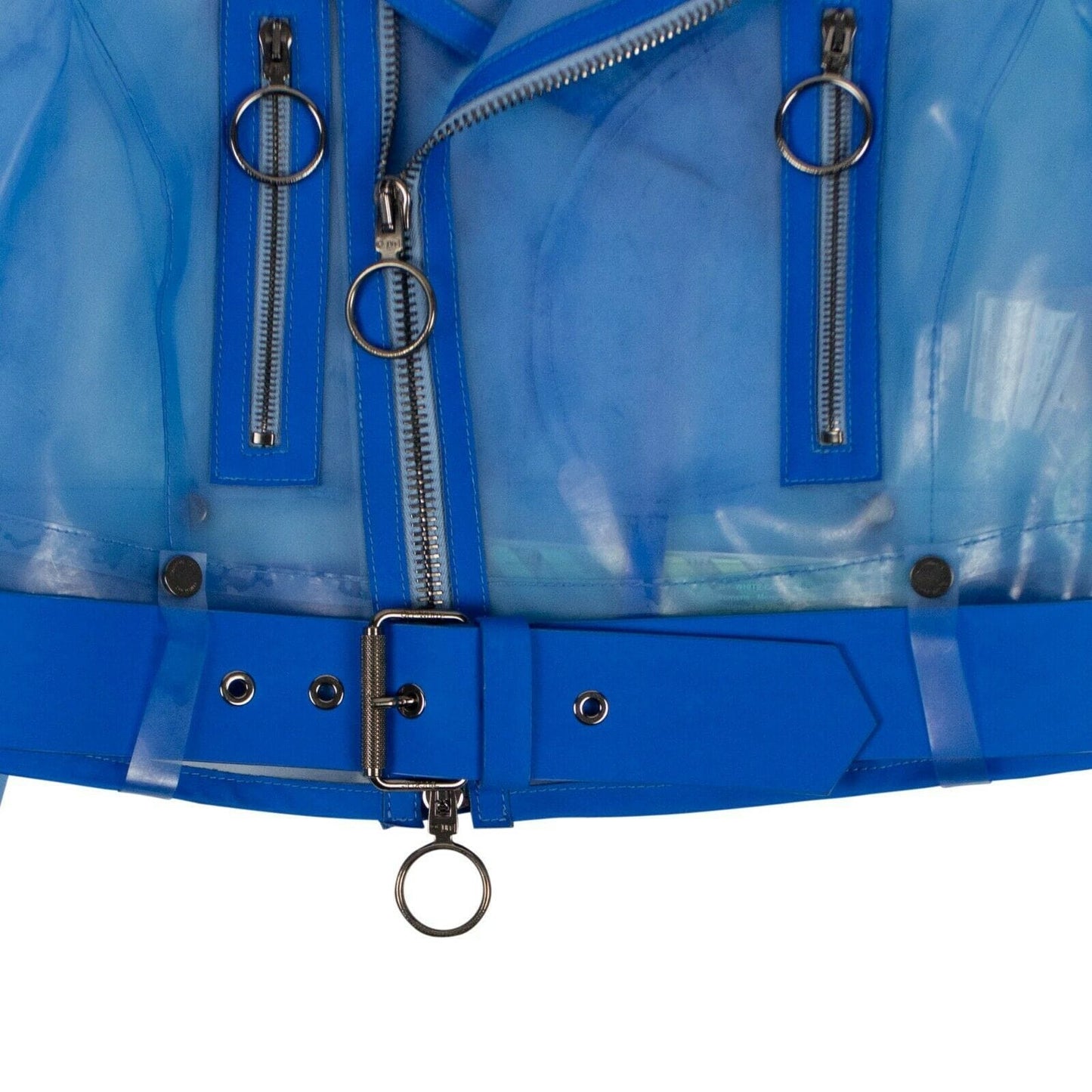 Transparent Biker Jacket - Blue