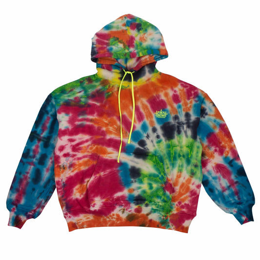 Tie-Dye 'Star' Oversized Hoodie Sweatshirt - Multicolored