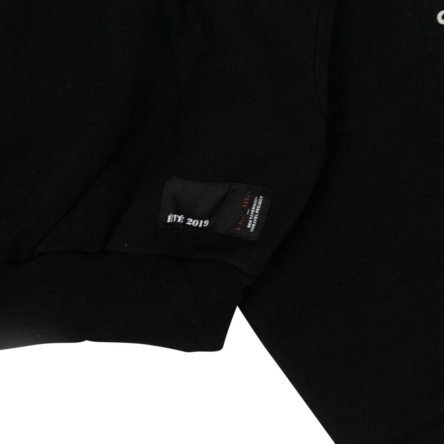 Asymmetrical Neck Lace-Up Sweatshirt - Black