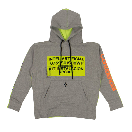 Two-Tone Hoodie - Gray And Neon Yellow
