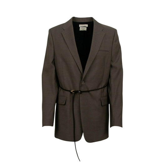 Wool Tailored Jacket - Brown