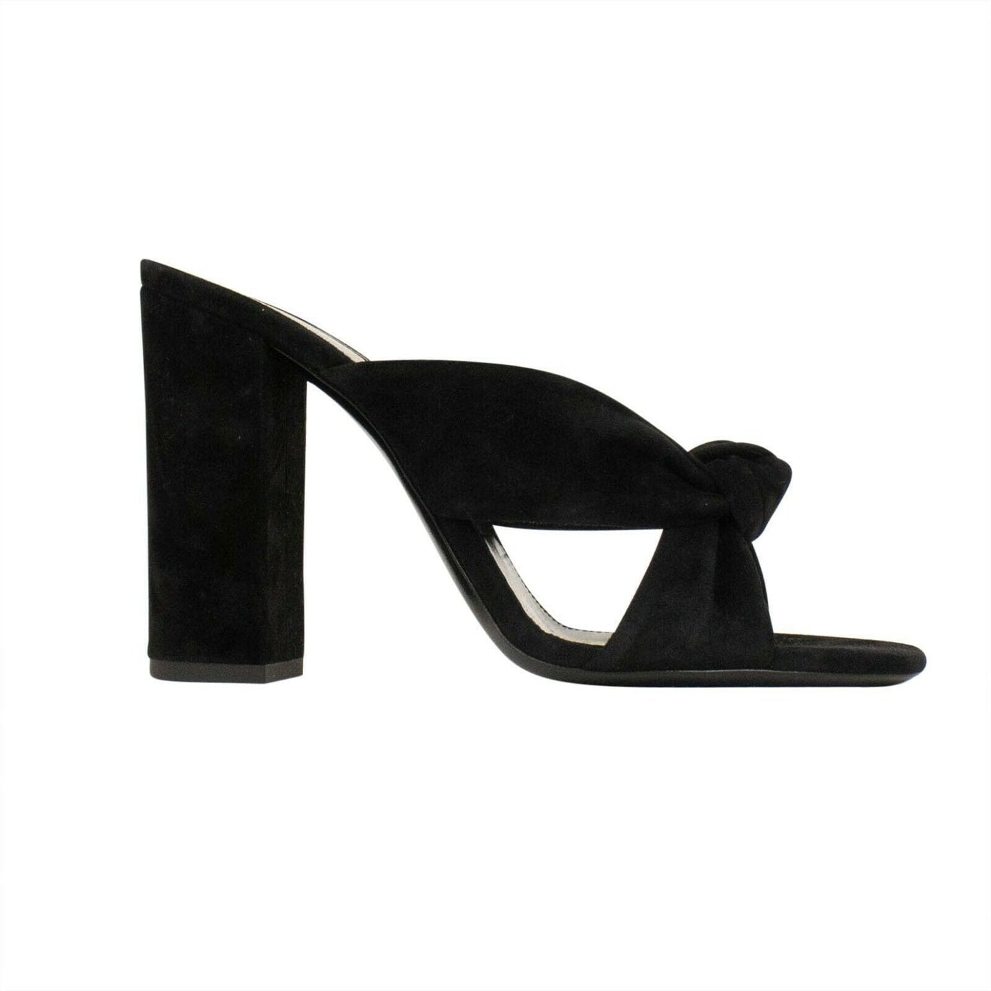 YSL Suede 'Loulou' Mule Sandal - Black