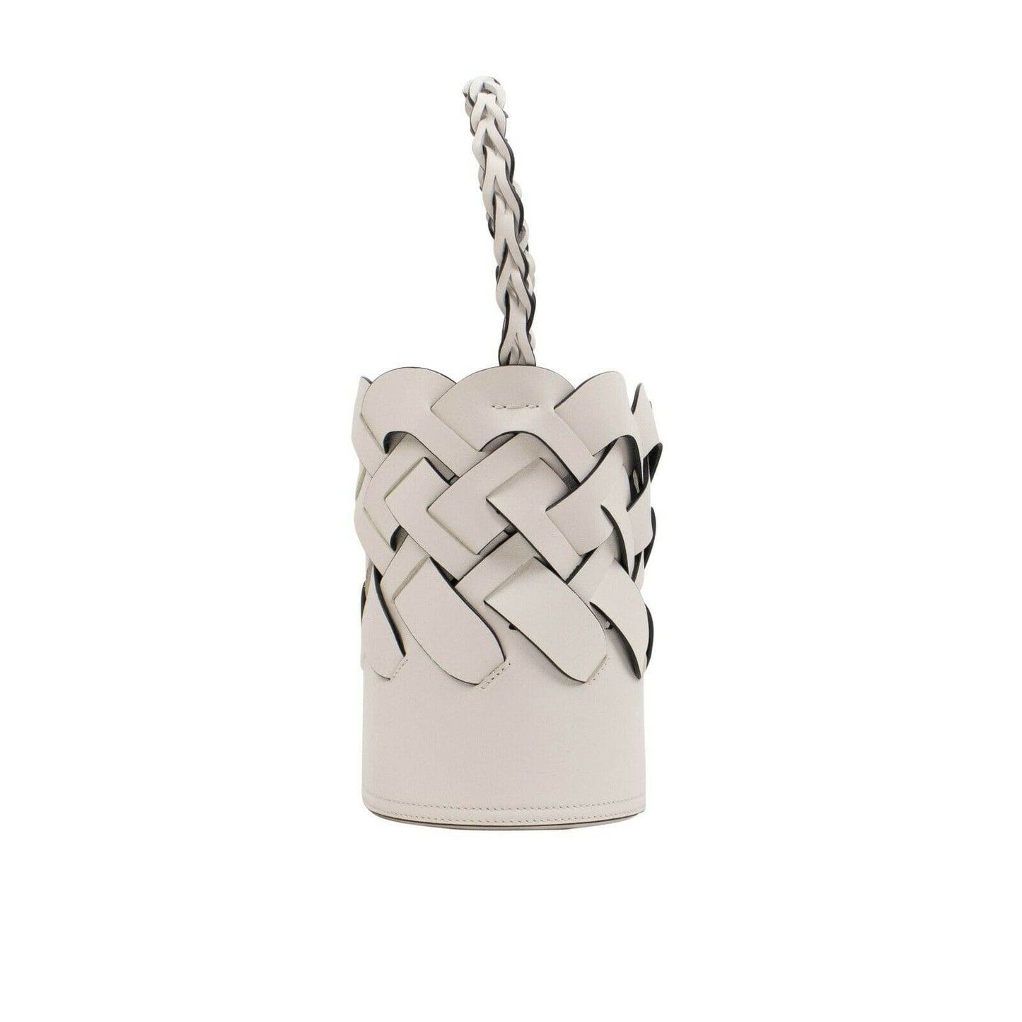 Tress Large Woven Bucket Bag - White