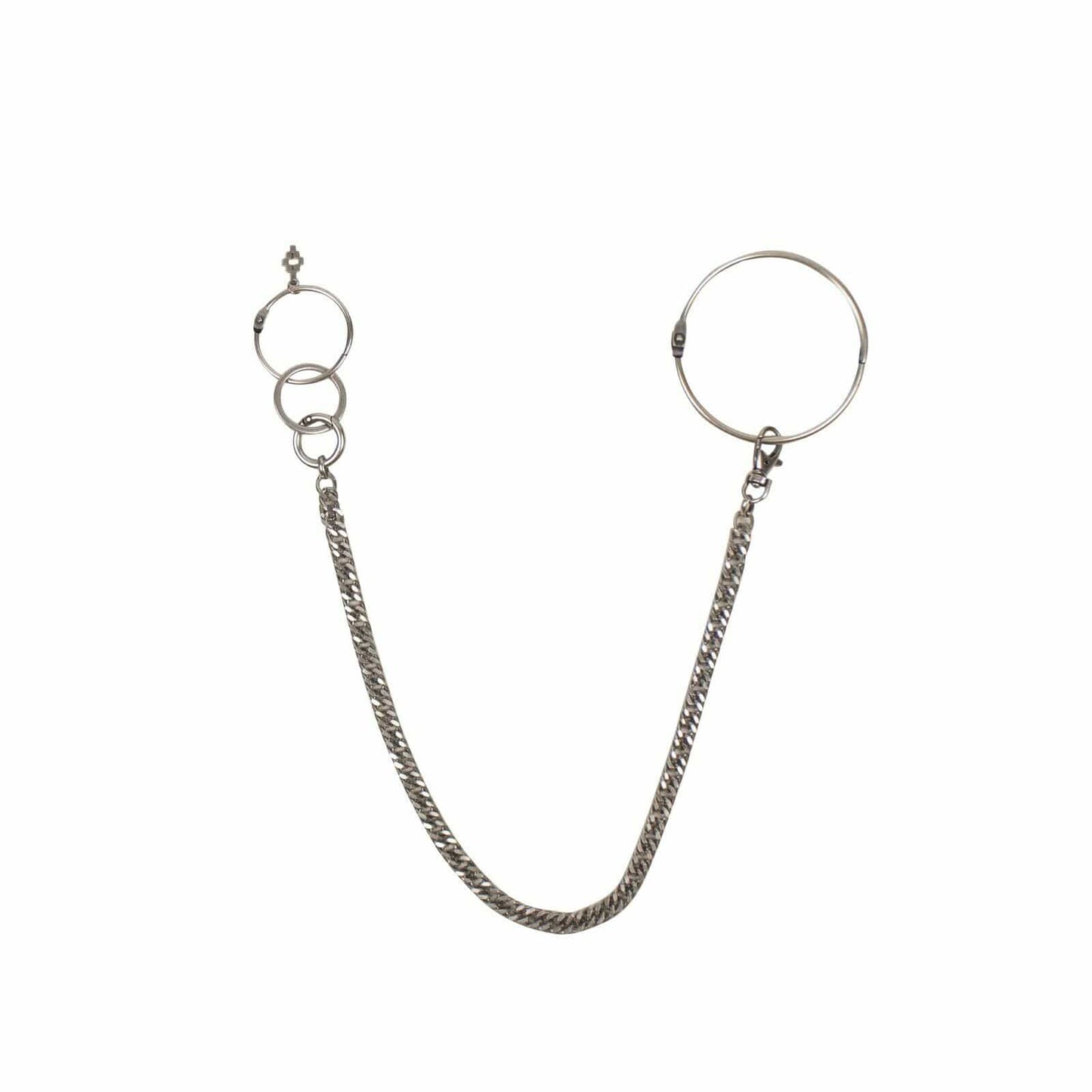 Tone Cross Logo Charm Chain-Link Pocket Chain - Silver