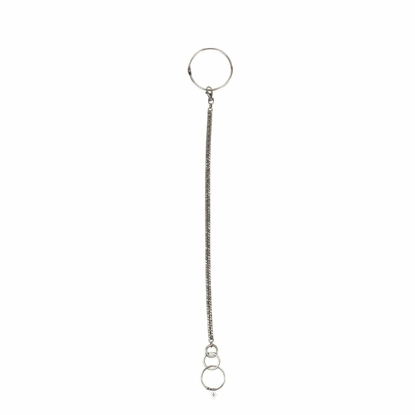 Tone Cross Logo Charm Chain-Link Pocket Chain - Silver