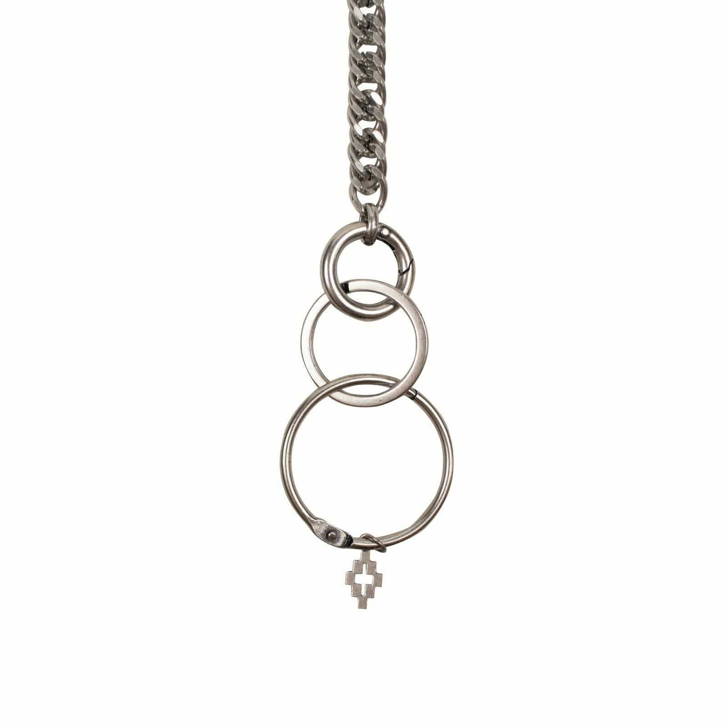 Tone Cross Logo Charm Chain-Link Pocket Chain - Silver