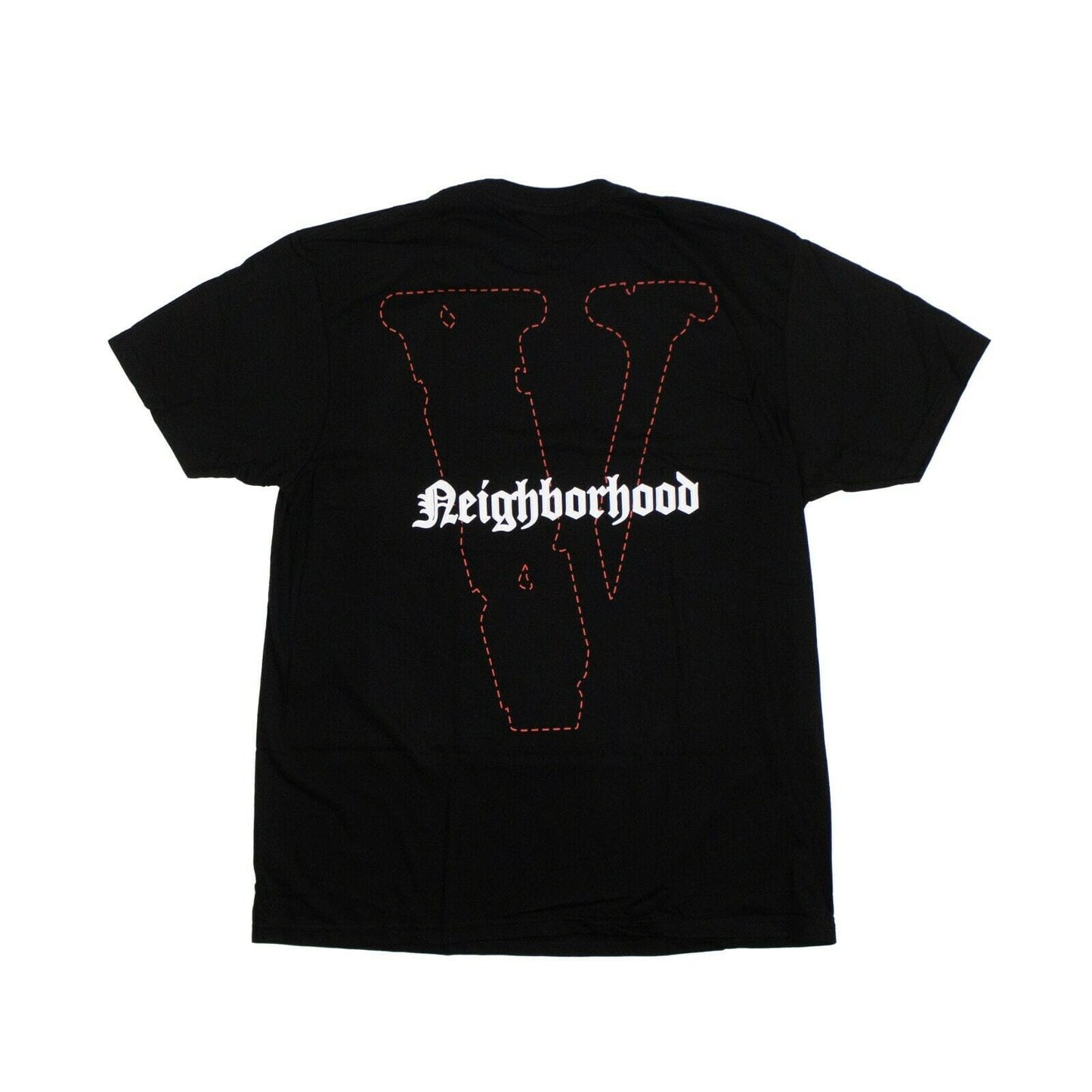 VLONE x NEIGHBORHOOD Cotton Red Skull Short Sleeve T-Shirt - Black
