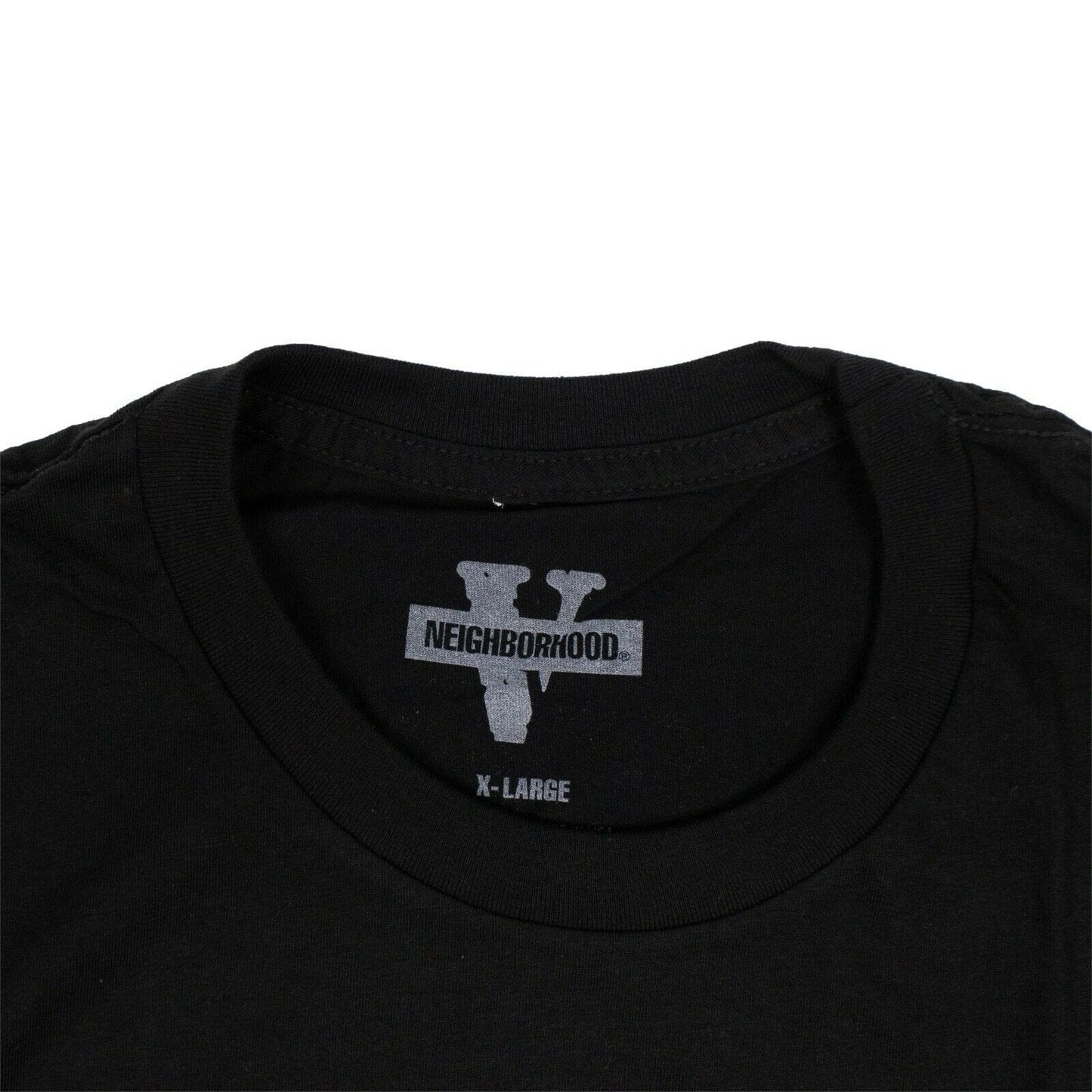 VLONE x NEIGHBORHOOD Cotton Red Skull Short Sleeve T-Shirt - Black