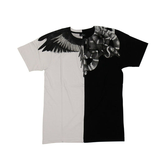 Wings Snake Short Sleeve T-Shirt - Black And White