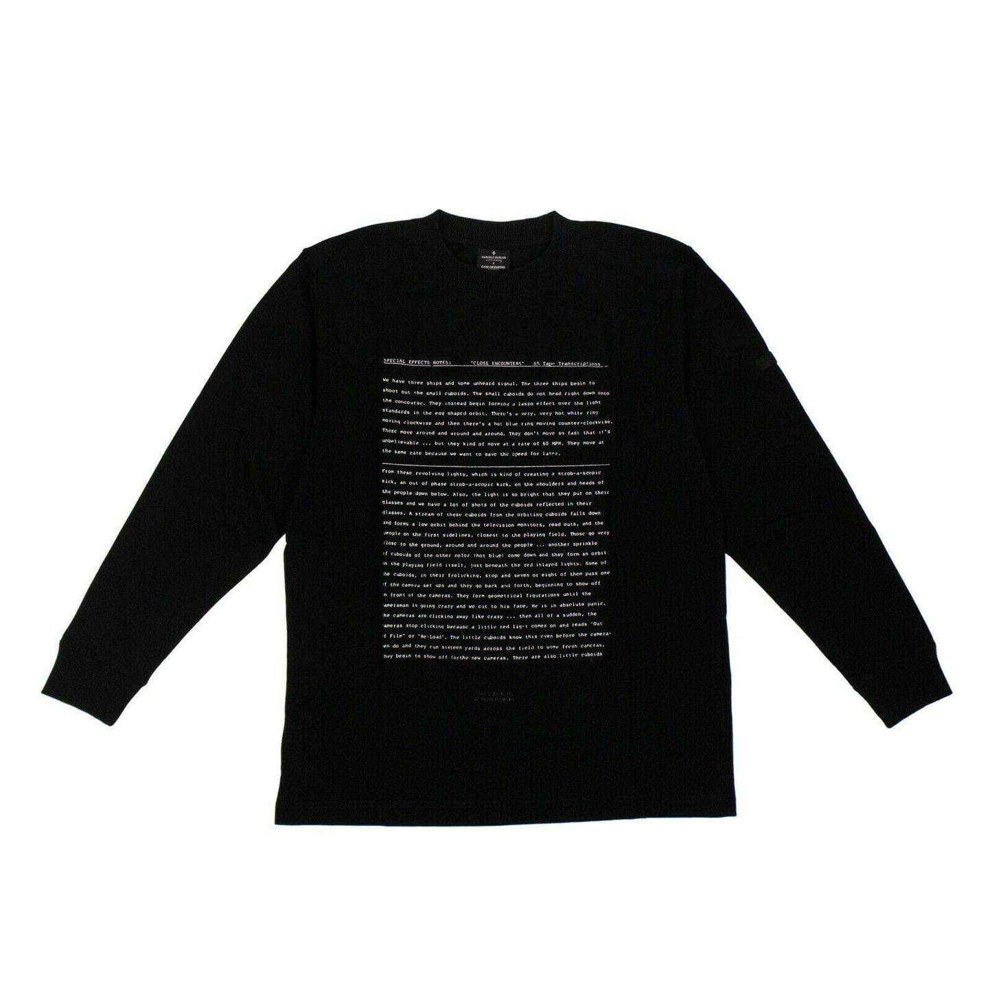 MARCELO BURLON x CLOSE ENCOUNTERS Text Print T-Shirt - Black