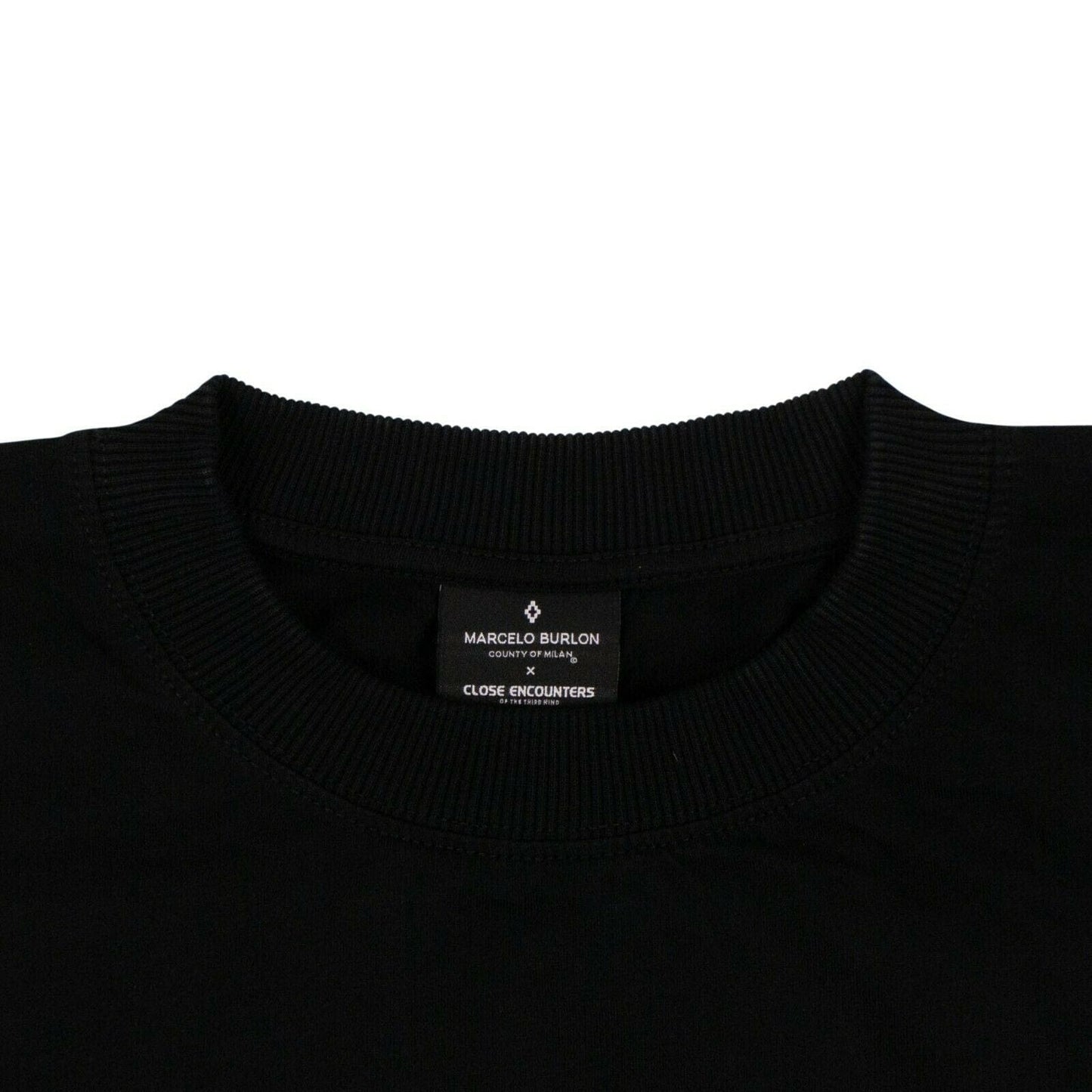 MARCELO BURLON x CLOSE ENCOUNTERS Text Print T-Shirt - Black