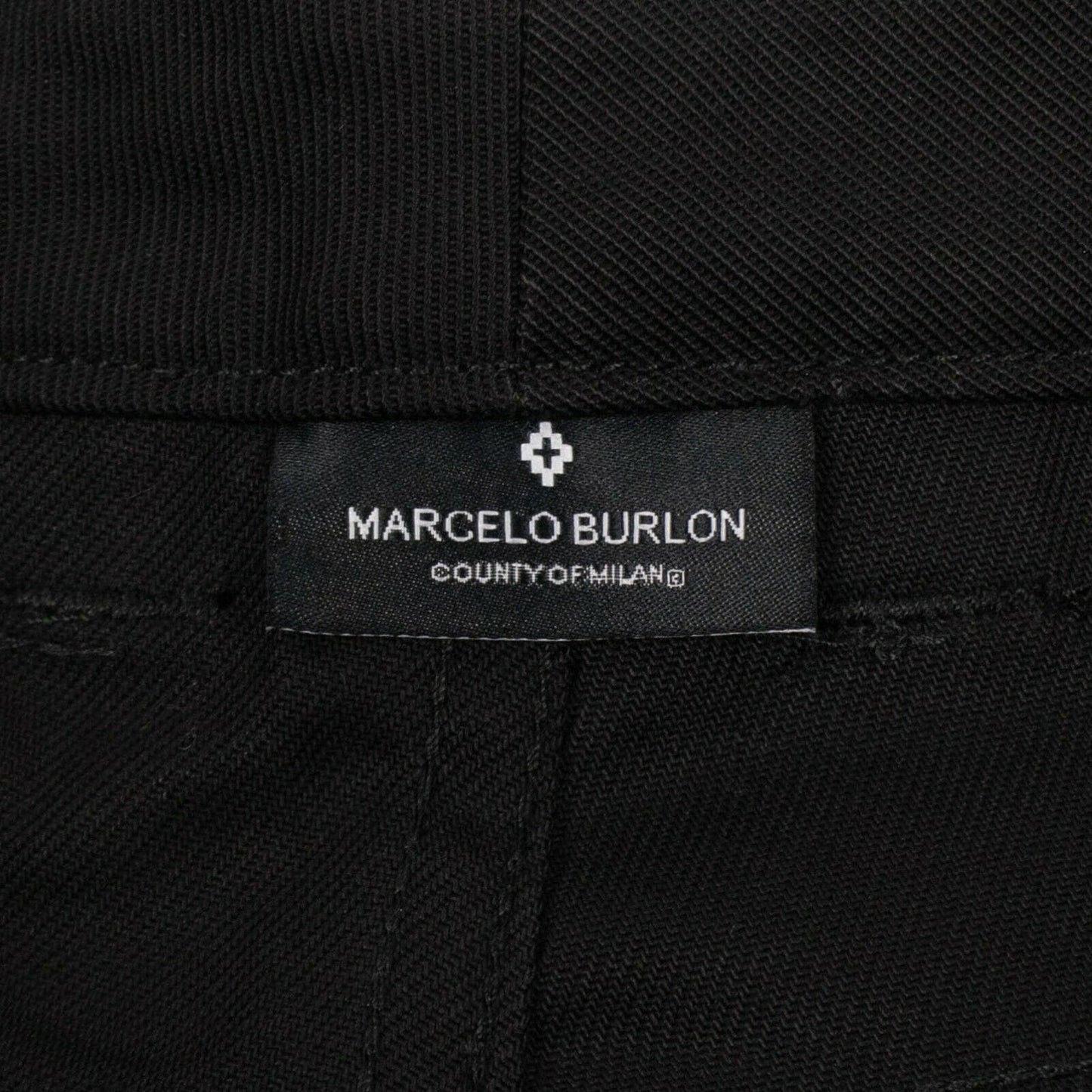 Warning Lettering Pants - Black