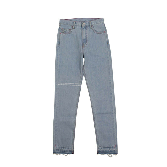 Bleached Denim Slim Jeans - Light Blue