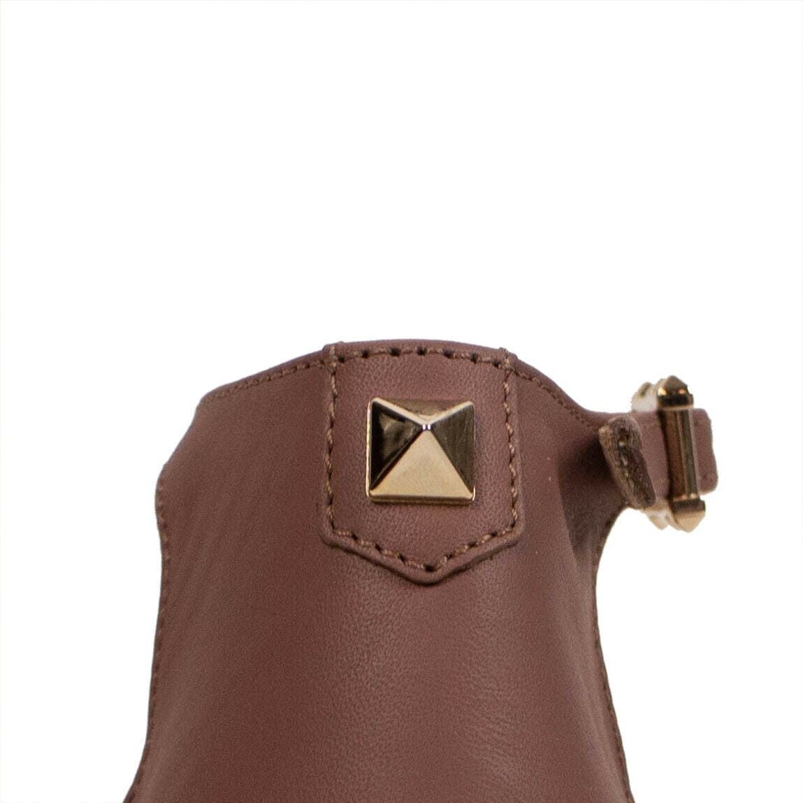 Ankle Strap Platform Leather Heels - Ankle Strap