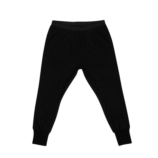 Wool Drop Crotch Classic Jogger Pants - Black