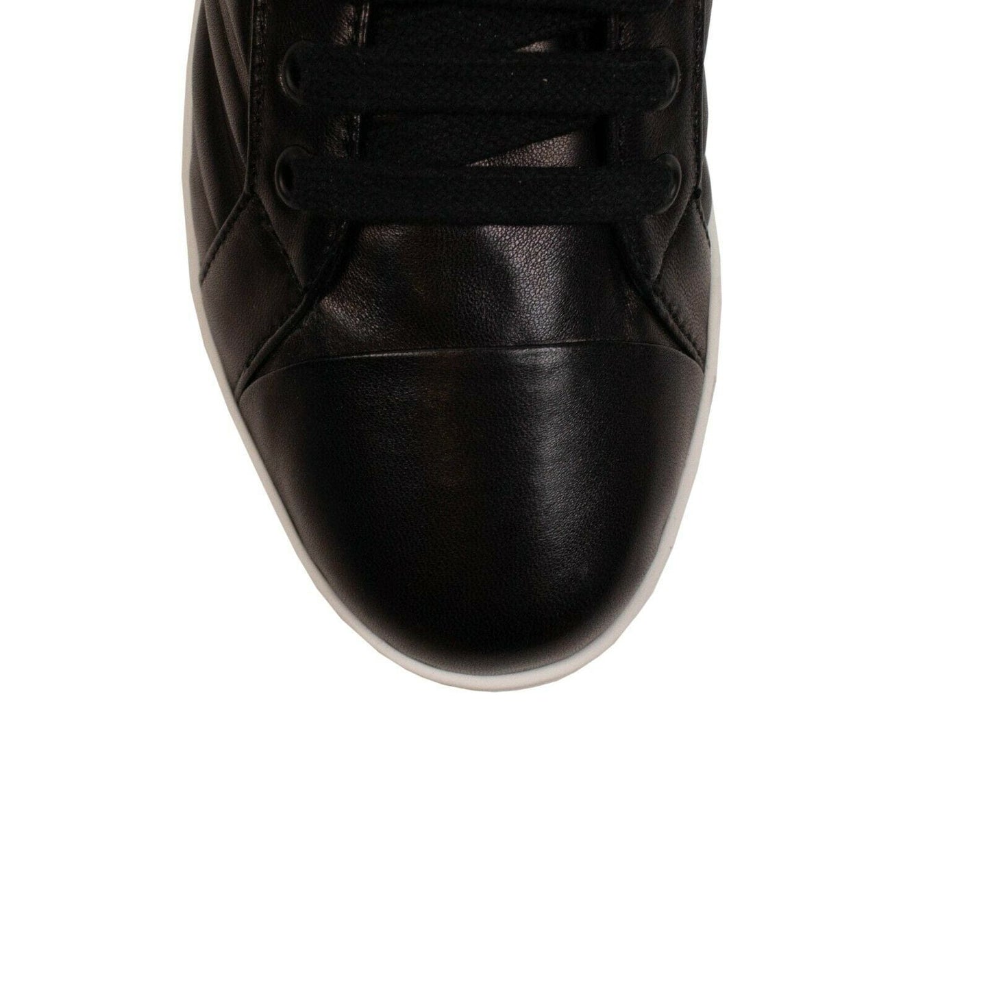 Nappa Leather Quilted Sneakers - Black