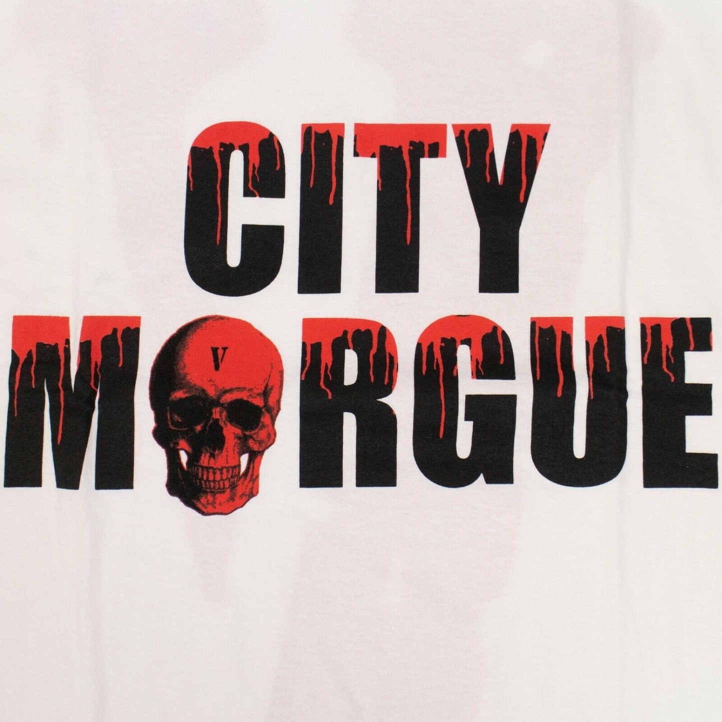 VLONE x CITY MORGUE Cotton 'Drip' Short Sleeve T-Shirt - White