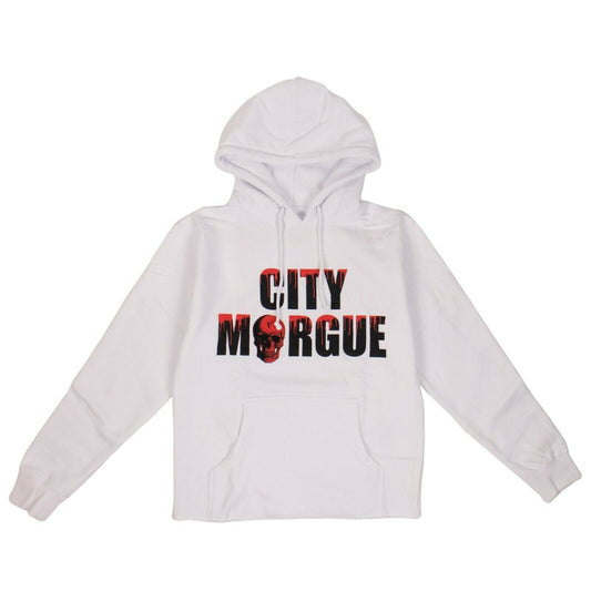 VLONE x CITY MORGUE Cotton 'Dogs' Pullover Hoodie Sweatshirt - White