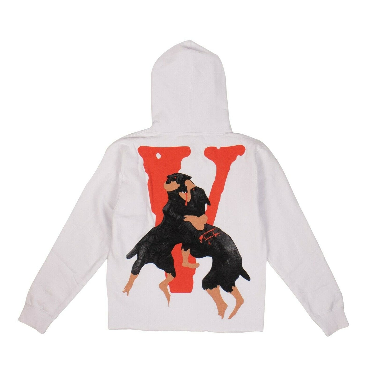 VLONE x CITY MORGUE Cotton 'Dogs' Pullover Hoodie Sweatshirt - White