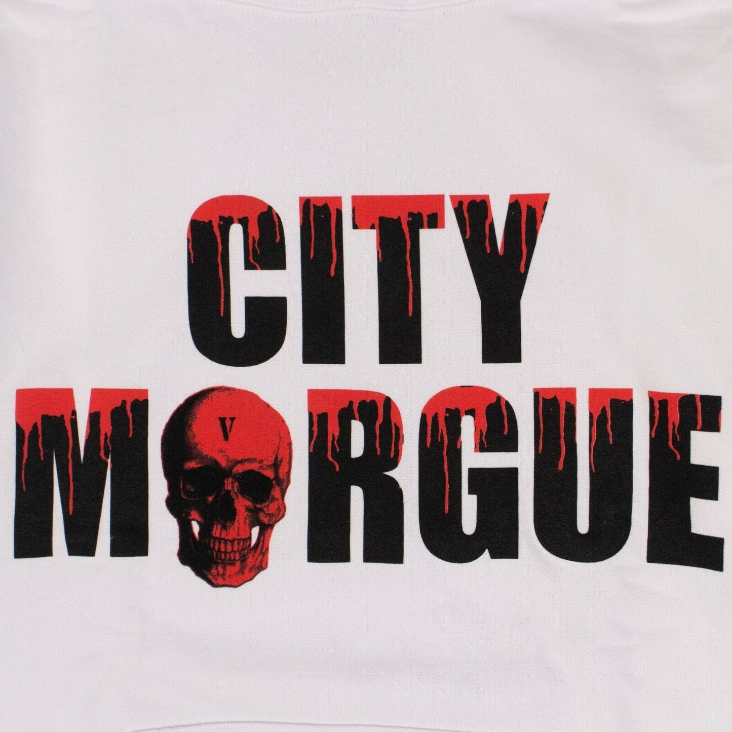 VLONE x CITY MORGUE Cotton 'Dogs' Pullover Hoodie Sweatshirt - White