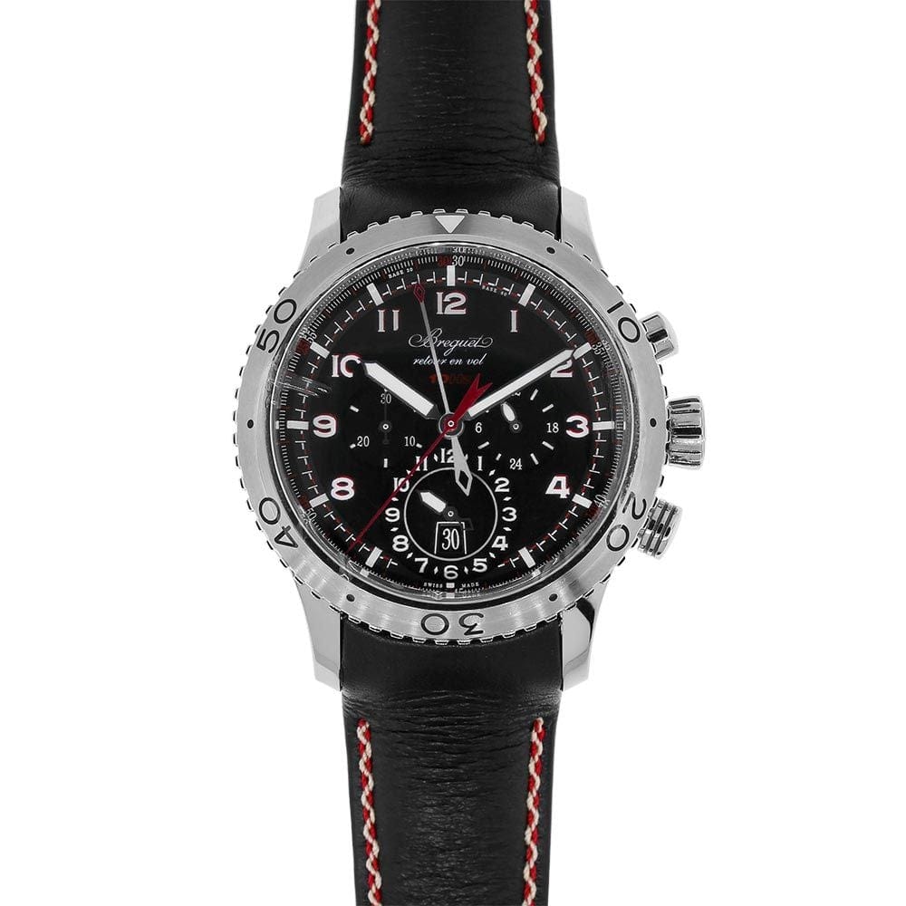 Breguet Type XXII, Stainless-Steel Black Chronograph 44MM Watch 3880ST/H2/3XV