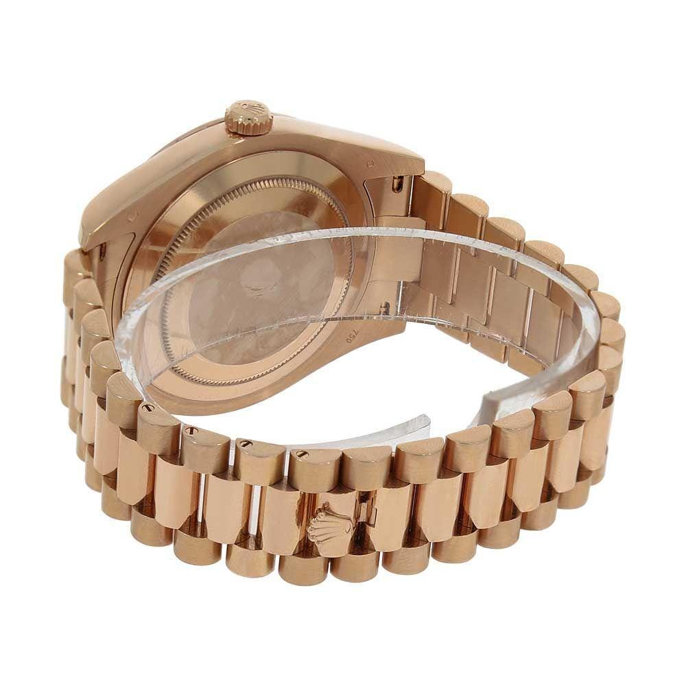 Rolex Day-Date II, Rose Gold Chocolate Roman Dial 41MM Watch 218235