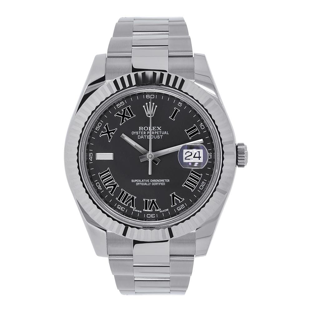 Rolex Datejust II,Stainless-Steel Slate Roman Dial 41MM Watch 116334(PRE-OWNED)