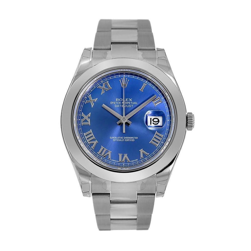 Rolex Datejust II, Stainless-Steel Blue Roman Dial 41MM Watch 116300