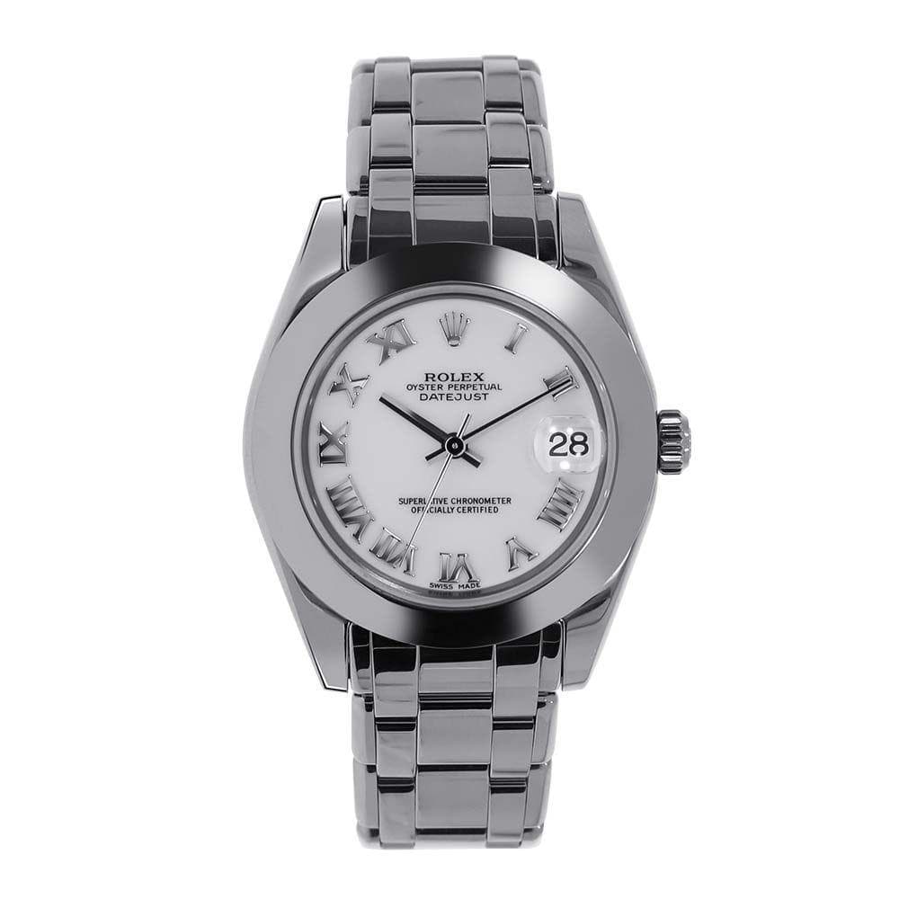 Rolex Pearlmaster 34, White Gold White Dial Watch 81209